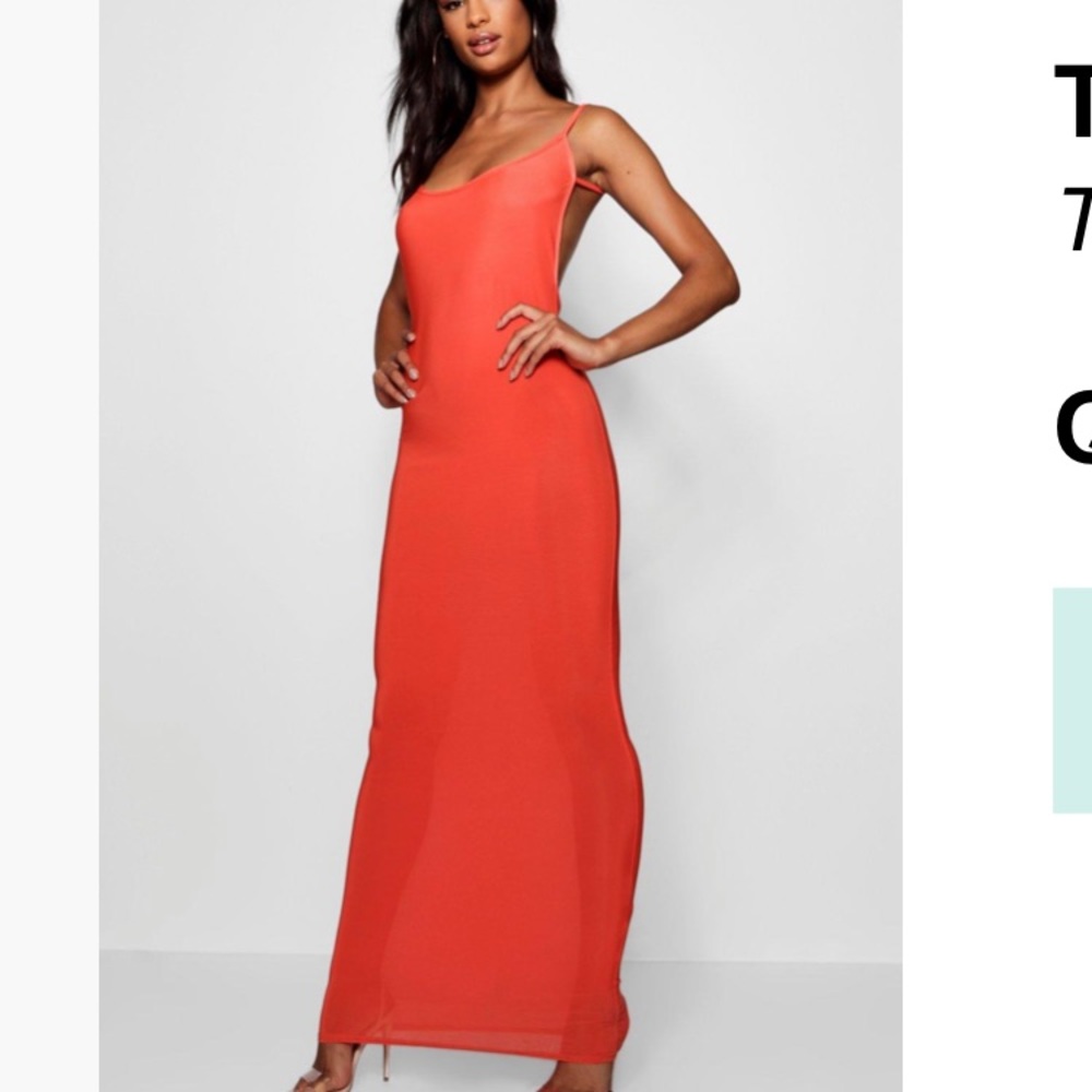 Boohoos Orange Dress